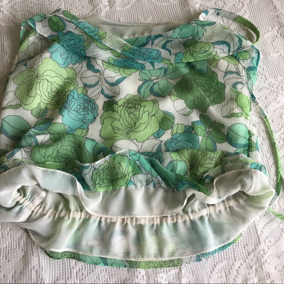 Loft Sleeveless Flower Top SzXS - Picture 3 of 7